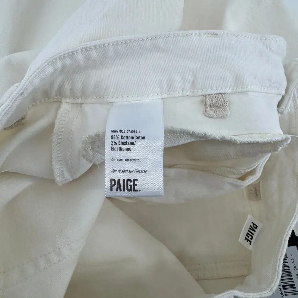 Paige Harper Ankle With Vintage Set in pockets Sz29 NWT Wide Leg High Rise White - Picture 9 of 14